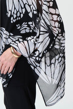 Load image into Gallery viewer, Joseph Ribkoff 231163 Top With Printed Butterfly Sleeves
