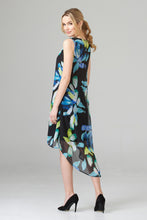 Load image into Gallery viewer, Lined Printed Dress With High Low Hem And Loose Overlay 202028
