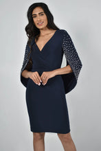 Load image into Gallery viewer, Frank Lyman 228005 Navy Blue Dress With Diamantes
