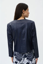 Load image into Gallery viewer, Joseph Ribkoff 232904 Pleather Jacket-Midnight Blue
