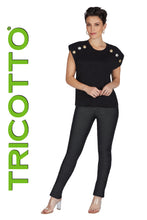Load image into Gallery viewer, Tricotto 461 Short Sleeve Top With Trim
