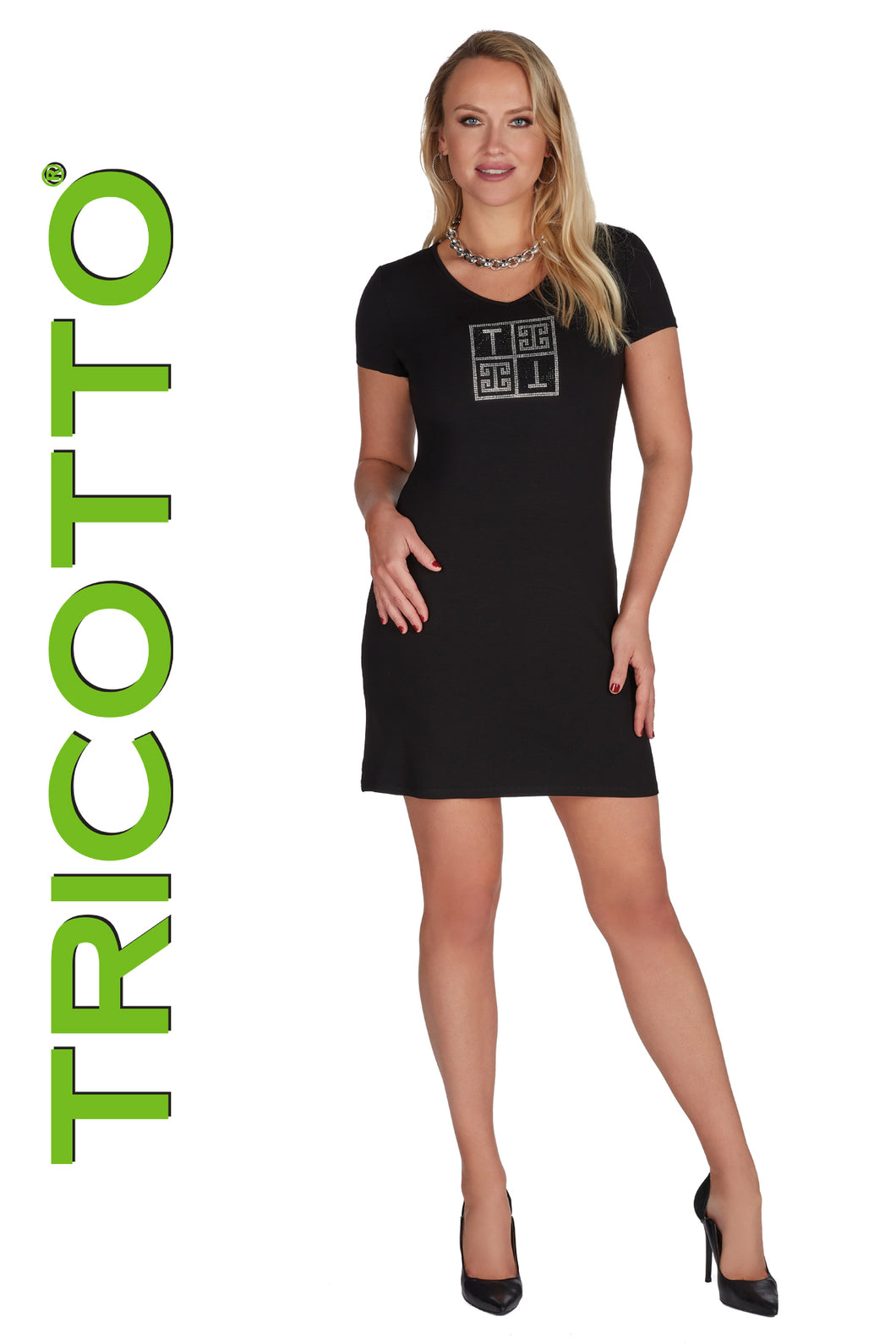 Tricotto 469 Printed Tunic Dress