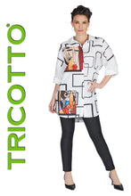 Load image into Gallery viewer, Tricotto 492 Printed Tunic Blouse

