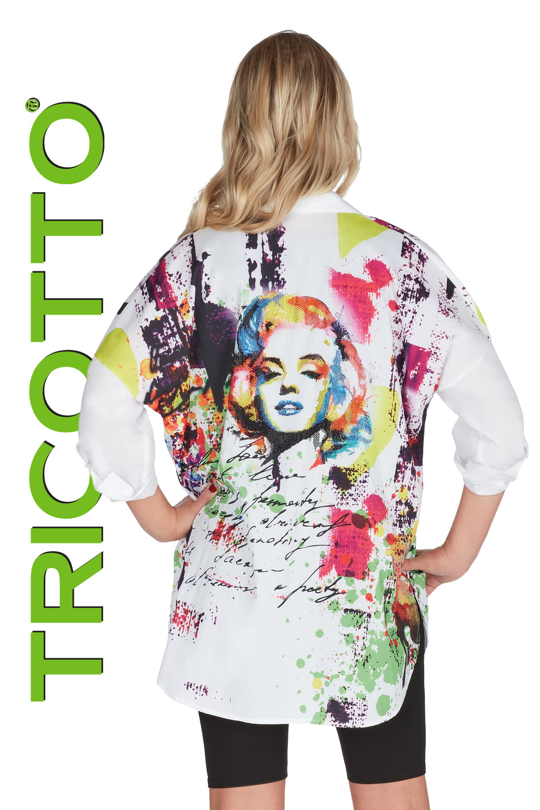 Tricotto 493 Printed 3/4 Sleeve Blouse