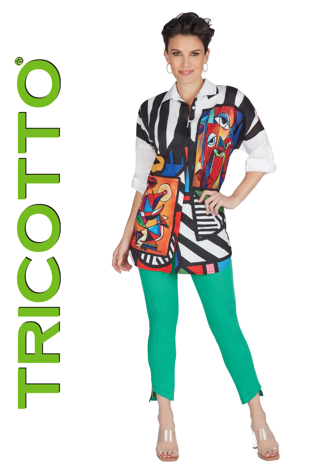 Tricotto 494 Printed  Blouse