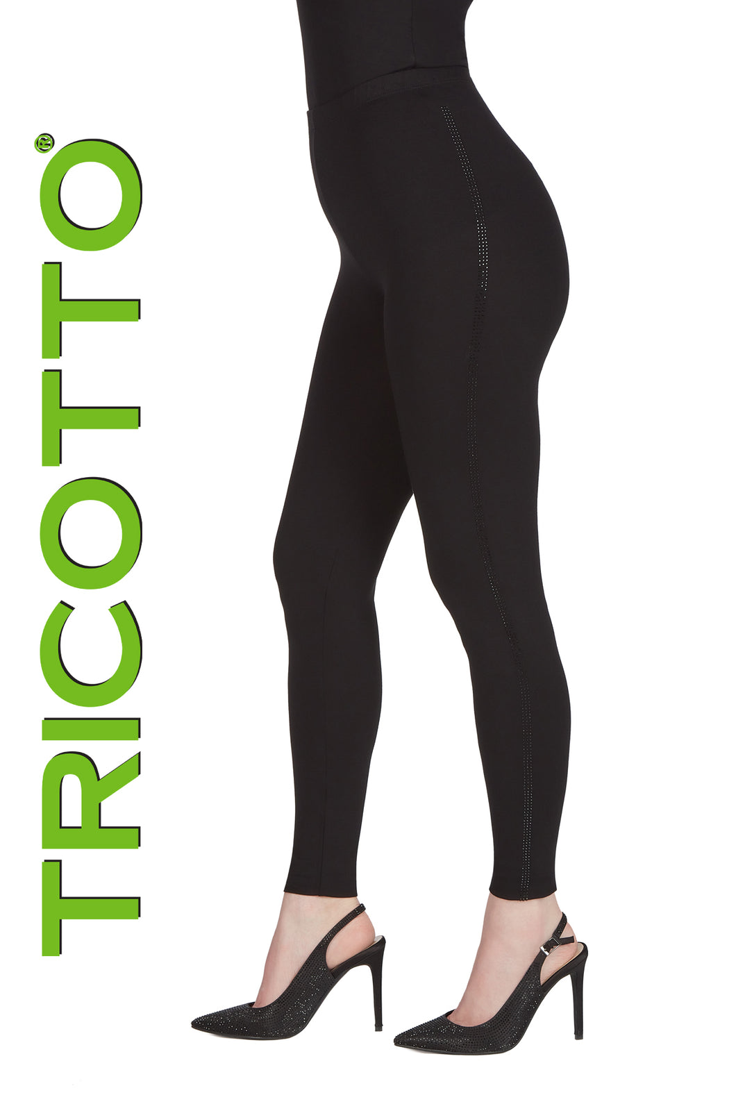 Tricotto 949 Black Legging With Side Detail