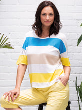 Charger l&#39;image dans la galerie, Alison Sheri Striped Top With Half Sleeves A39019

