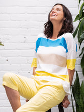Charger l&#39;image dans la galerie, Alison Sheri Striped Top With Half Sleeves A39019
