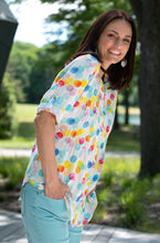 Load image into Gallery viewer, Alison Sheri Printed Blouse With Tie Up Sleeves A39019
