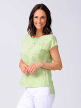 Load image into Gallery viewer, Alison Sheri Short Sleeve Striped Top A39069
