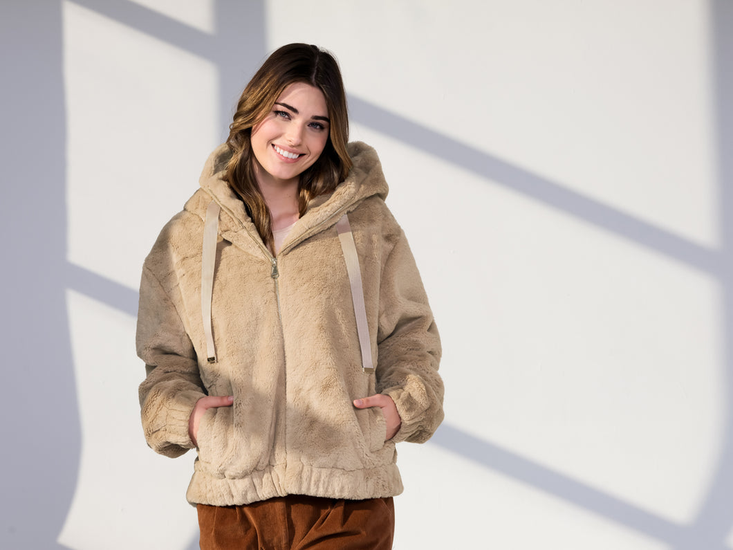 Alison Sheri A40215 Faux Fur Jacket