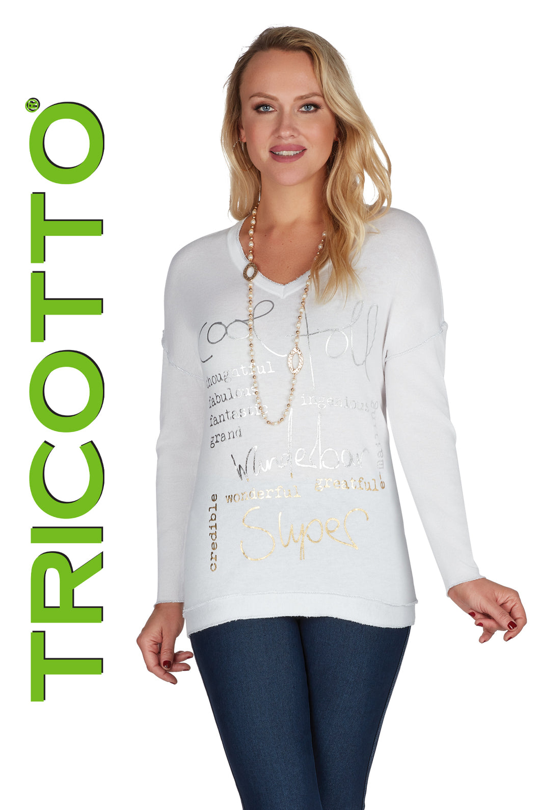 Tricotto C-109 Printed Long Sleeve Top