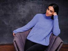 Load image into Gallery viewer, EW27022 Elena Wang High Neck Soft Rib Sweater With Zip Pockets

