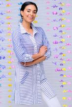 Charger l&#39;image dans la galerie, Elena Wang Striped Tunic Blouse EW 28048
