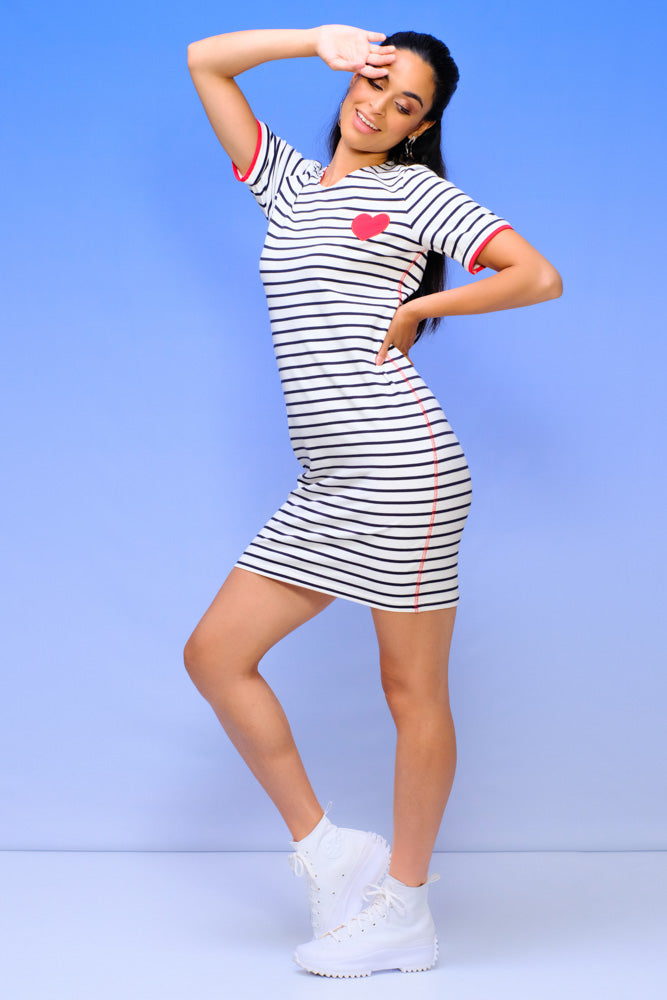 Elena Wang Striped Knit Dress EW28068